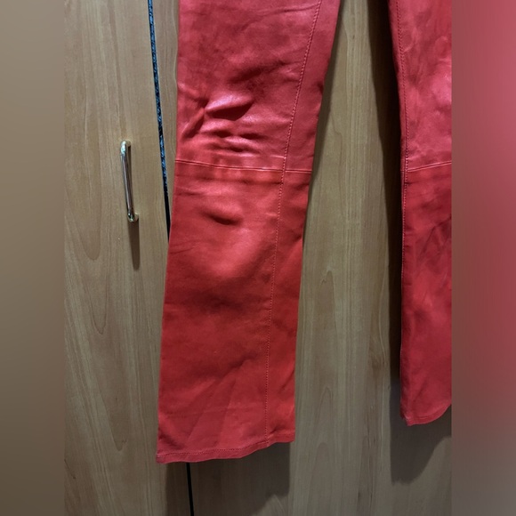 Rag & Bone Women’s Red Hana Leather Pants  Size: 23. NWOT Retail For $995. Rare! - Picture 14 of 16